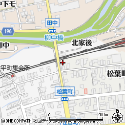 秋田県北秋田市松葉町1-21周辺の地図