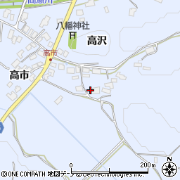 秋田県鹿角市花輪高沢158周辺の地図