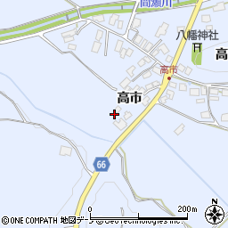 秋田県鹿角市花輪高市51周辺の地図