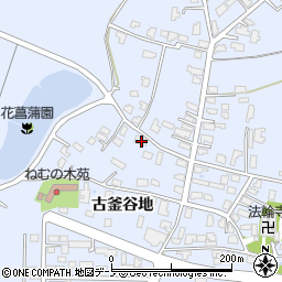 秋田県能代市落合古釜谷地36周辺の地図