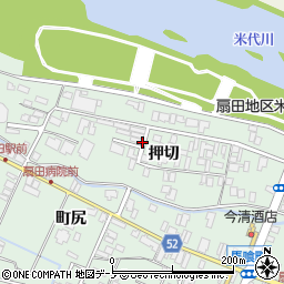 秋田県大館市比内町扇田（押切）周辺の地図