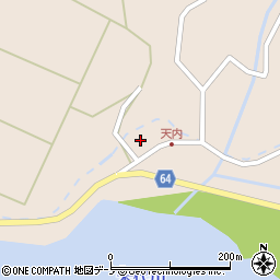 秋田県能代市天内家回15周辺の地図