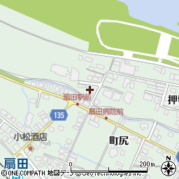 秋田県大館市比内町扇田倉下周辺の地図