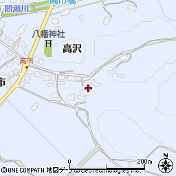 秋田県鹿角市花輪高沢90周辺の地図