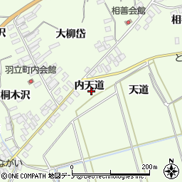 秋田県北秋田市坊沢（内天道）周辺の地図