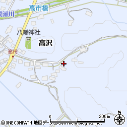 秋田県鹿角市花輪高沢92周辺の地図