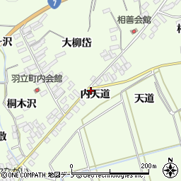 秋田県北秋田市坊沢内天道33周辺の地図