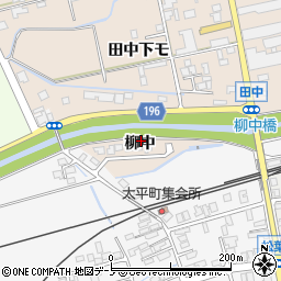 秋田県北秋田市綴子柳中周辺の地図