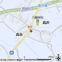 秋田県鹿角市花輪高市60周辺の地図