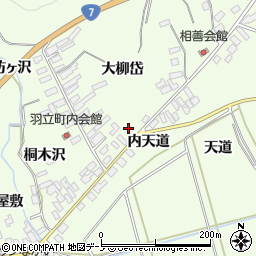 秋田県北秋田市坊沢大柳岱周辺の地図