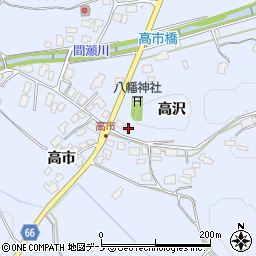 秋田県鹿角市花輪高市61周辺の地図