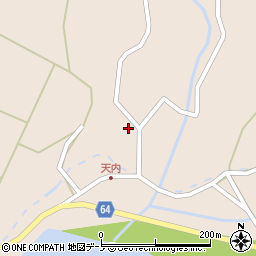 秋田県能代市天内家回47周辺の地図