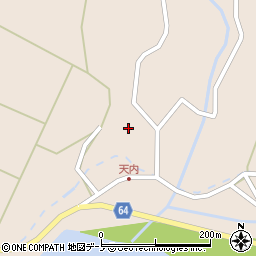 秋田県能代市天内家回11周辺の地図