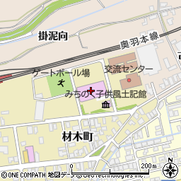 北秋田市立鷹巣図書館周辺の地図