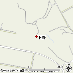 秋田県大館市二井田下野周辺の地図