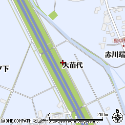 秋田県鹿角市花輪大苗代周辺の地図