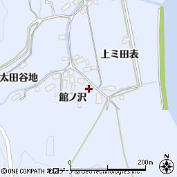 秋田県鹿角市花輪館ノ沢周辺の地図