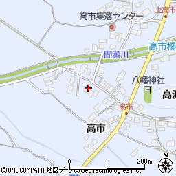 秋田県鹿角市花輪高市76周辺の地図