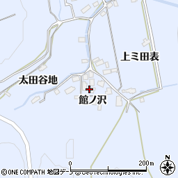 秋田県鹿角市花輪館ノ沢1周辺の地図