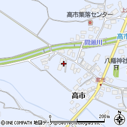 秋田県鹿角市花輪高市80周辺の地図