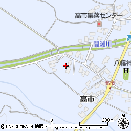 秋田県鹿角市花輪高市82周辺の地図