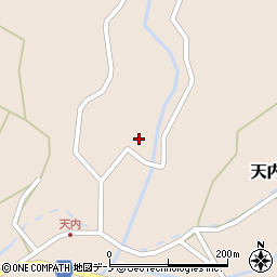 秋田県能代市天内天内新田周辺の地図
