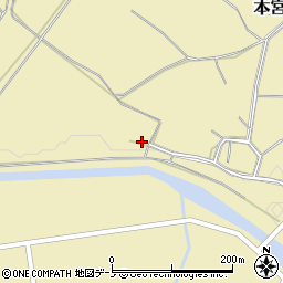 秋田県大館市本宮館下周辺の地図
