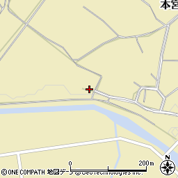 秋田県大館市本宮（館下）周辺の地図