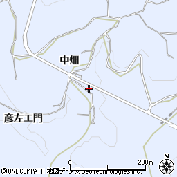 秋田県鹿角市花輪中畑周辺の地図