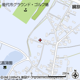 秋田県能代市落合綱割7周辺の地図