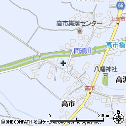 秋田県鹿角市花輪高市101周辺の地図