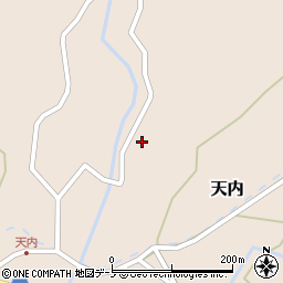 秋田県能代市天内新山林14周辺の地図