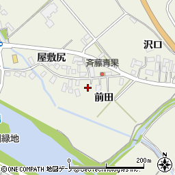 秋田県大館市山館前田周辺の地図