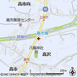 秋田県鹿角市花輪高沢73-7周辺の地図