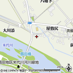 秋田県大館市山館大川添周辺の地図