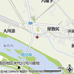 秋田県大館市山館（大川添）周辺の地図