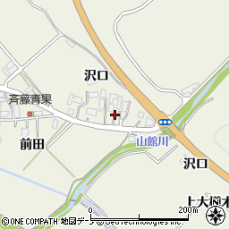 秋田県大館市山館（沢口）周辺の地図