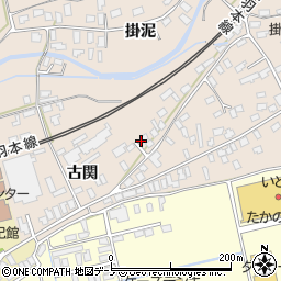 秋田県北秋田市綴子古関周辺の地図