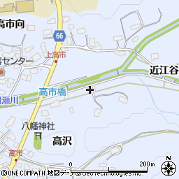 秋田県鹿角市花輪高沢6周辺の地図