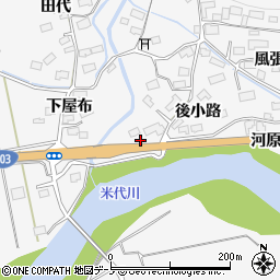 秋田県大館市葛原下小路周辺の地図