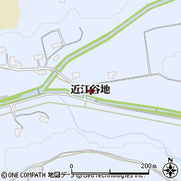 秋田県鹿角市花輪近江谷地周辺の地図
