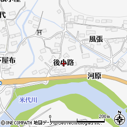 秋田県大館市葛原後小路周辺の地図