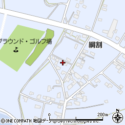 秋田県能代市落合綱割13周辺の地図