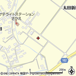 秋田県北秋田市栄太田新田103周辺の地図