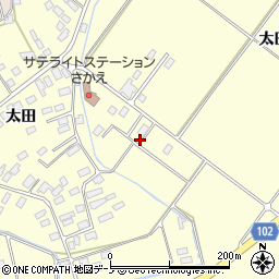 秋田県北秋田市栄太田新田107周辺の地図