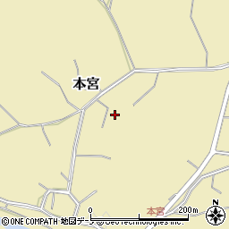 秋田県大館市本宮寺ノ沢周辺の地図