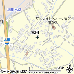 秋田県北秋田市栄太田周辺の地図