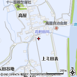 秋田県鹿角市花輪上ミ田表周辺の地図