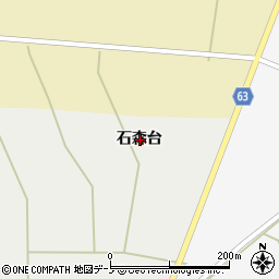 秋田県能代市荷八田石森台周辺の地図
