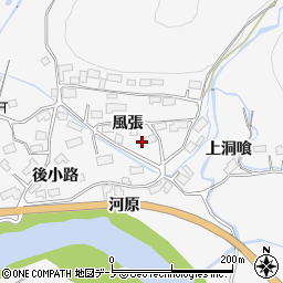 秋田県大館市葛原風張28周辺の地図